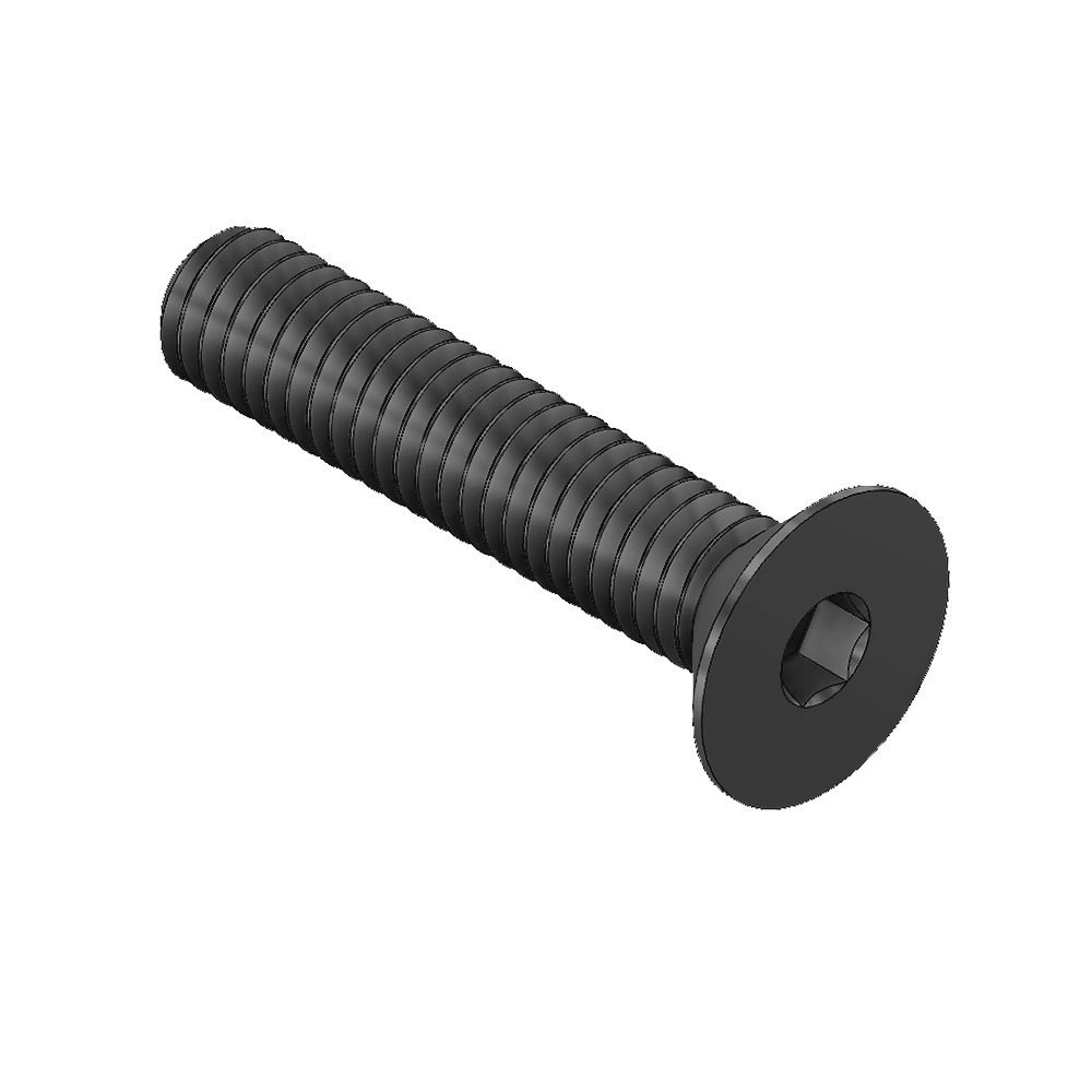 M4X20FHCS-5 MODULAR SOLUTIONS BLACK OXIDE PLATED FASTENER<BR>M4 X 20MM FLAT HEAD CAP SCREW - COUNTERSUNK